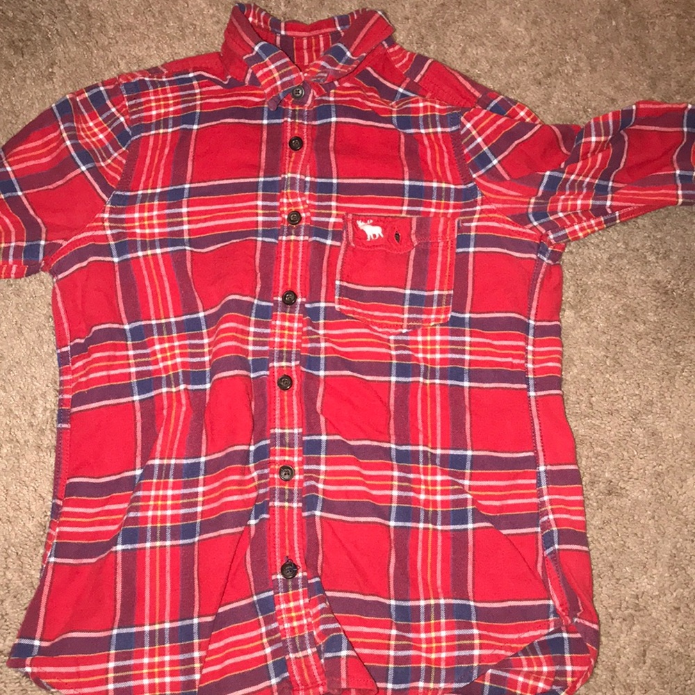Abercrombie kids red flannel